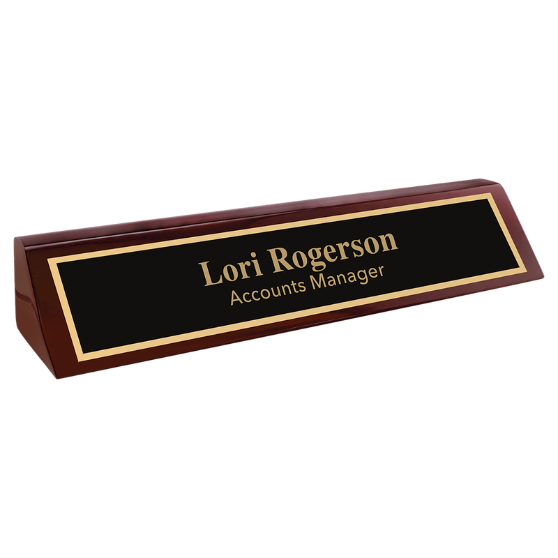 10 1/2" Rosewood Piano Finish Desk Wedge