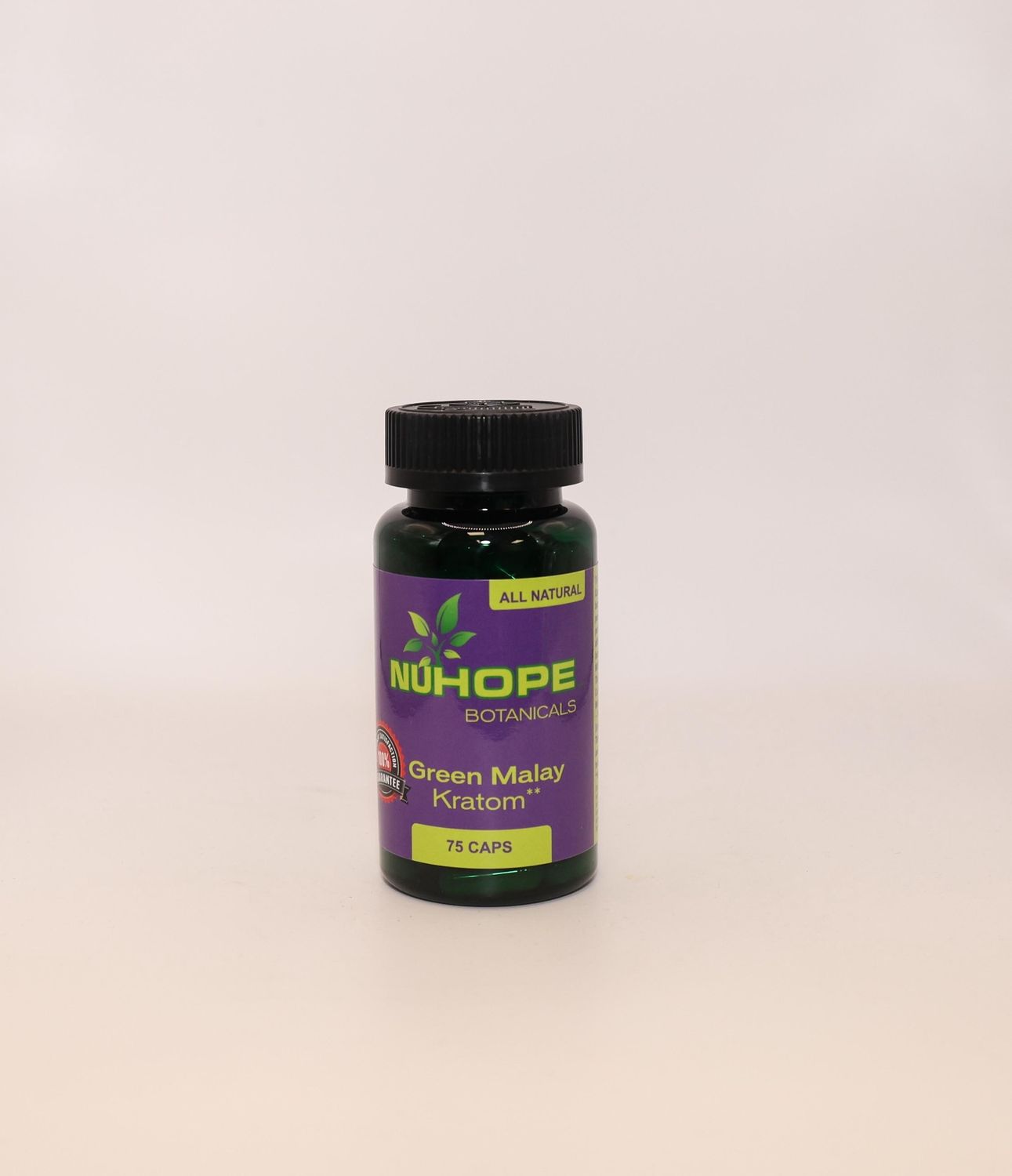 NUHOPE BOTANICALS GREEN MALAY KRATOM 75 CAPS ALL NATURALS