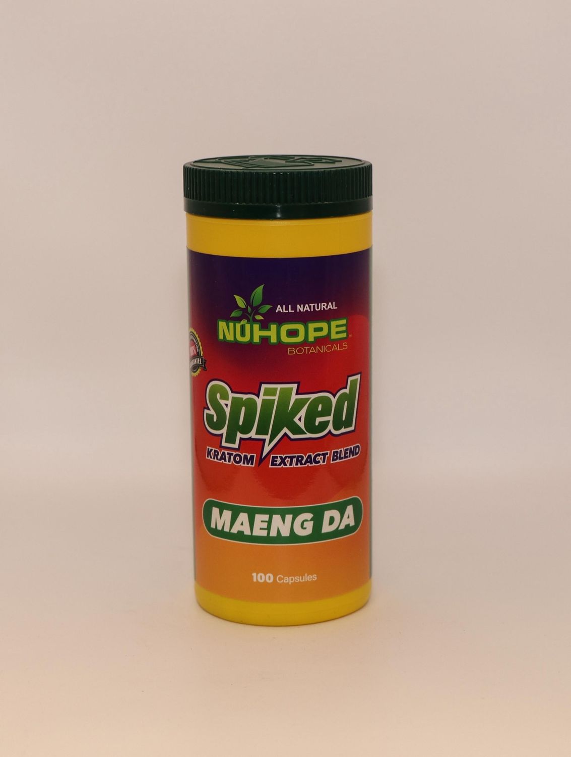NUHOPE BOTANICALS SPIKED KRATOM EXTRACT BLEND MAENG DA 100 CAPSULES ALL NATURAL
