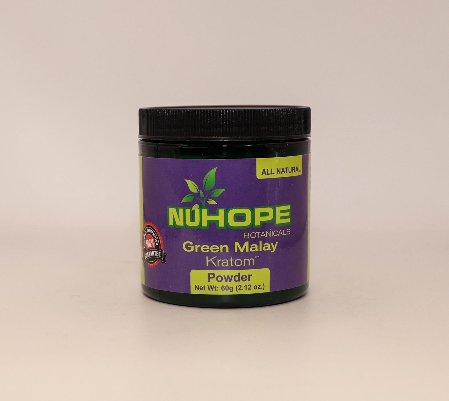 NUHOPE BOTANICALS GREEN MALAY KRATOM POWDER 60G ALL NATURALS
