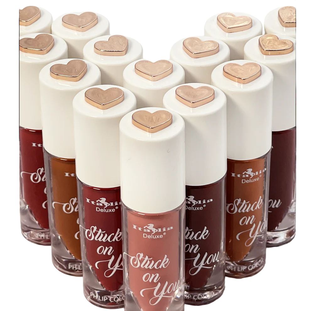 TINTAS PARA LABIOS ITALIA STUCK ON YOU 186  -Solo se vende por gama de 8pz-
