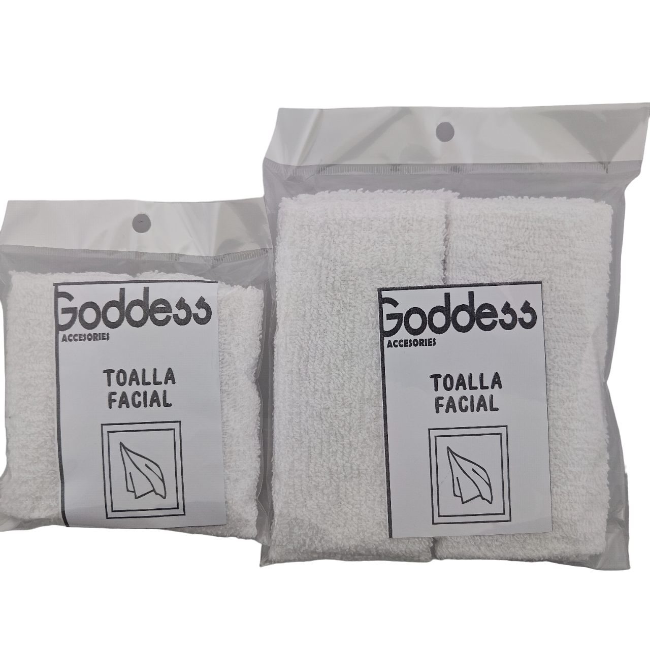 TOALLA FACIAL ALGODON 2 PZ GODDESS