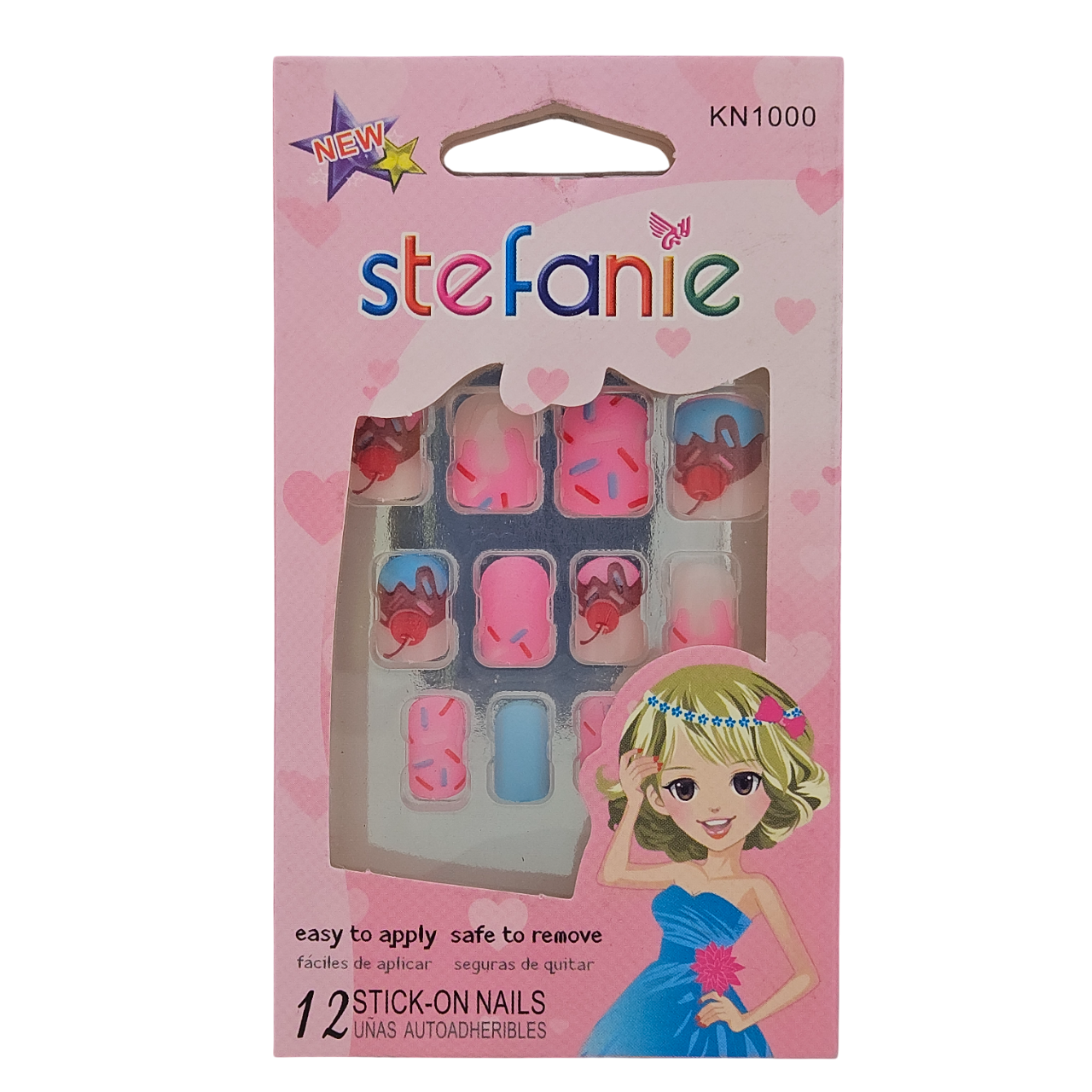 UÑAS POSTIZA P/NIÑA  STEFANIE 12PZ