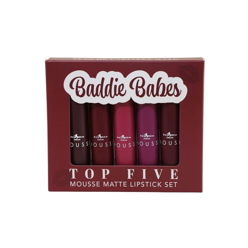 LABIAL ITALIA EN BARRA MOUSSE MATTE 191 SET CON 5 TONOS