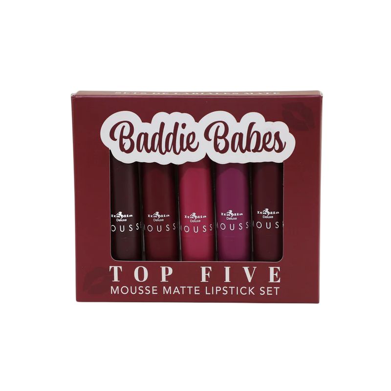 LABIAL ITALIA EN BARRA MOUSSE MATTE 191 SET CON 5 TONOS