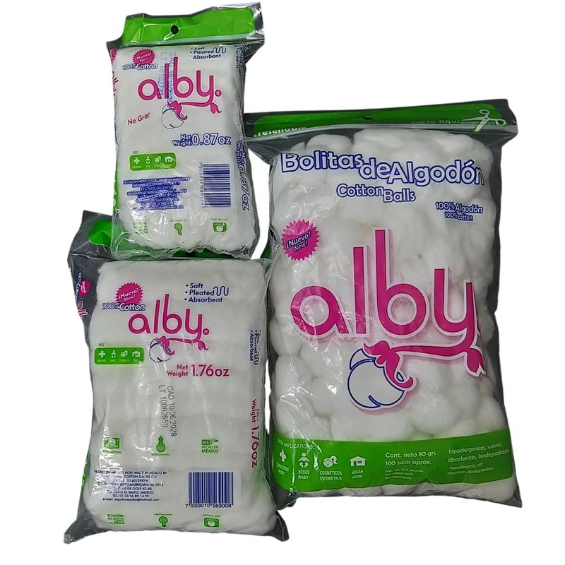 ALGODON ALBY EN BOLSA