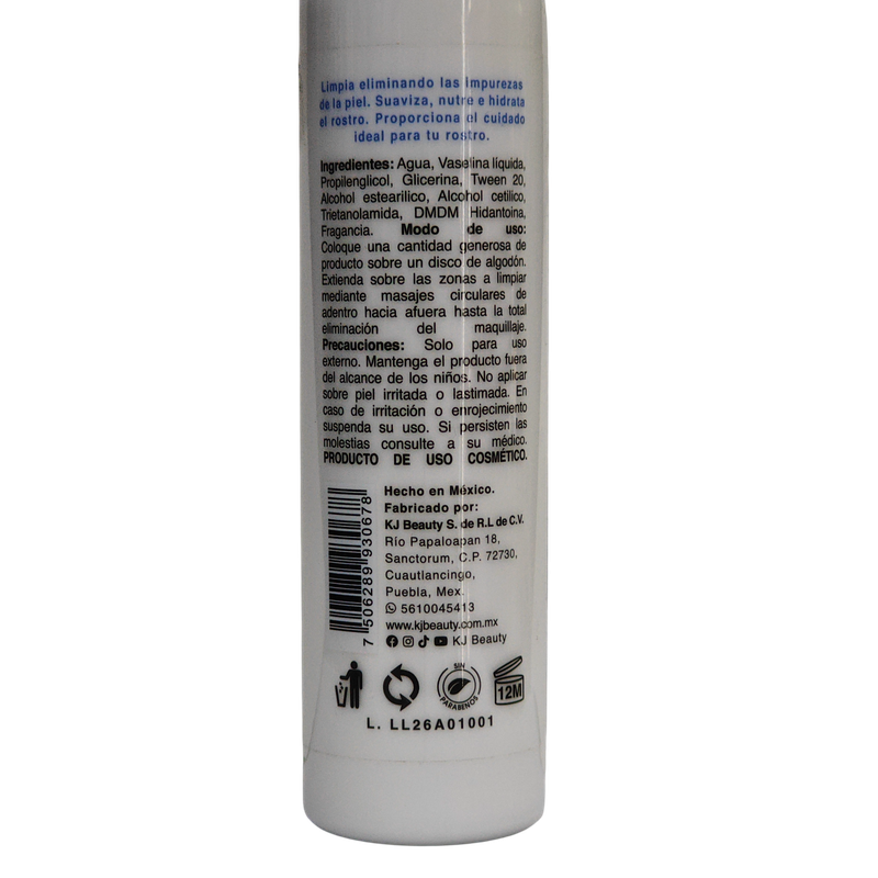 LECHE LIMPIADORA Y DESMAQUILLANTE FACIAL KJ BEAUTY 125 ML