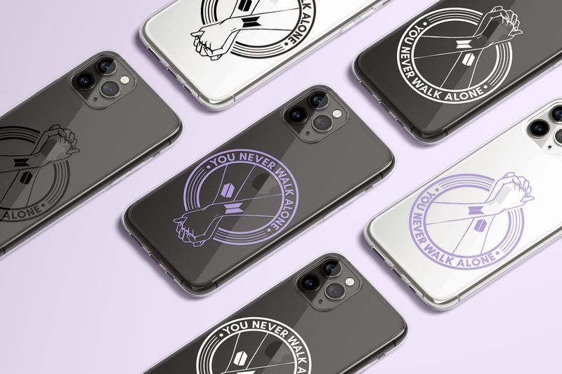 BTS Army You Never Walk Alone Custom Flexi &amp; Clear Phone Case