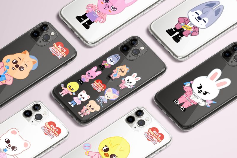 Stray Kids SKZ Skzoo Fanmeeting Chocolate Factory Custom Flexi &amp; Clear Phone Case