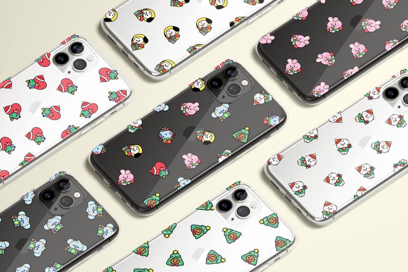 BTS BT21 Christmas Custom Flexi &amp; Clear Phone Case