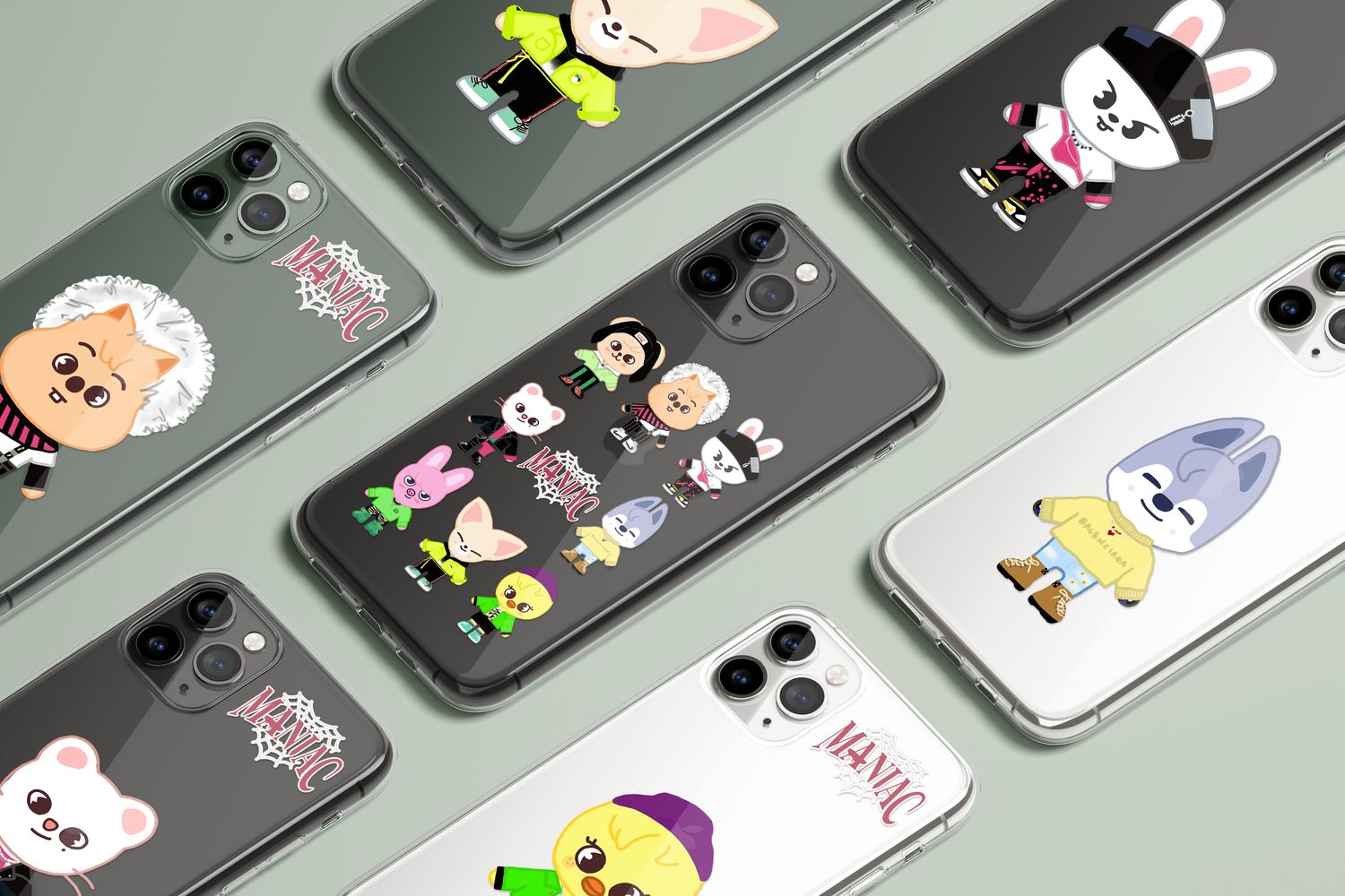 Stray Kids SKZ Skzoo Maniac Custom Flexi &amp; Clear Phone Case