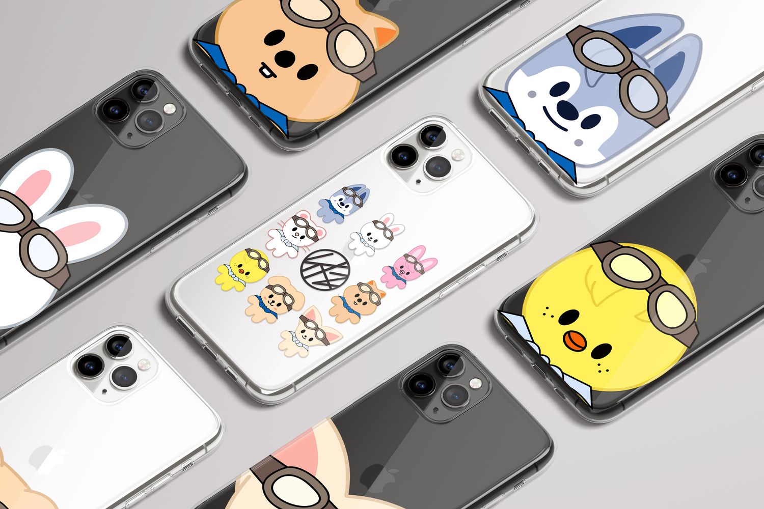 Stray Kids SKZ Skzoo Pilot Custom Flexi &amp; Clear Phone Case