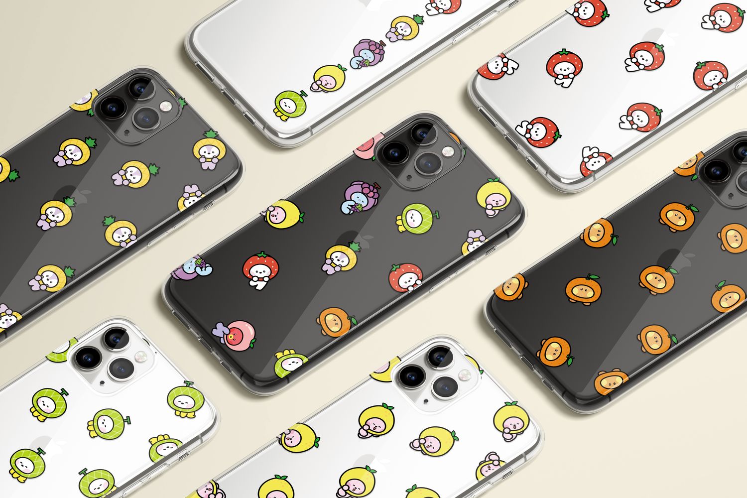 BTS BT21 Fruits Collection Custom Flexi &amp; Clear Phone Case