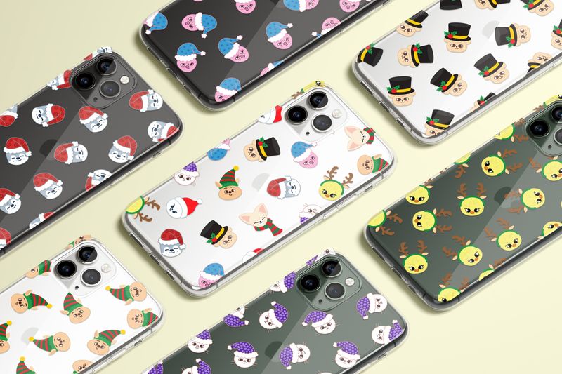 Stray Kids SKZ Skzoo Christmas Custom Flexi &amp; Clear Phone Case