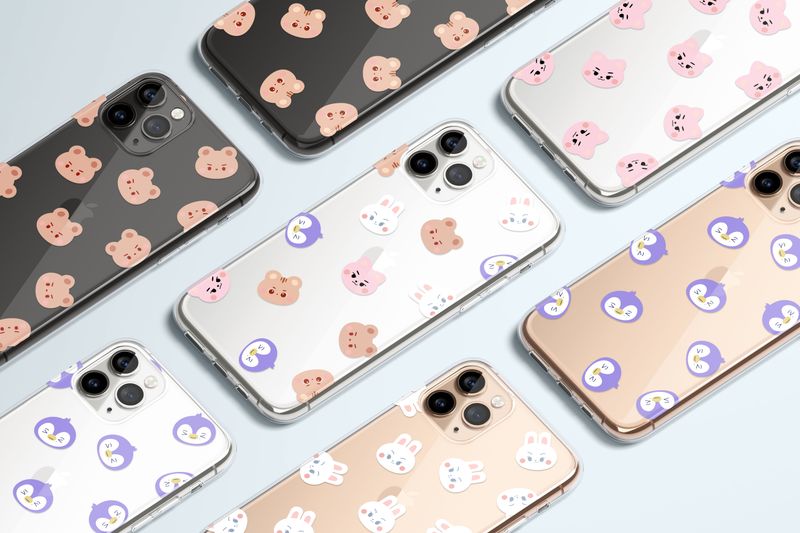 TXT Head Plushies Custom Flexi &amp; Clear Phone Case