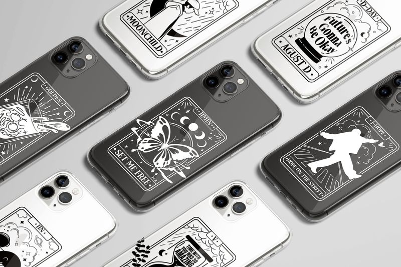 BTS Solo Tarot Card Custom Flexi &amp; Clear Phone Case