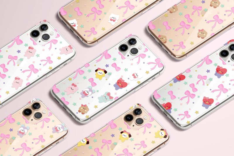 BTS BT21 Cute Coquette Custom Flexi &amp; Clear Phone Case