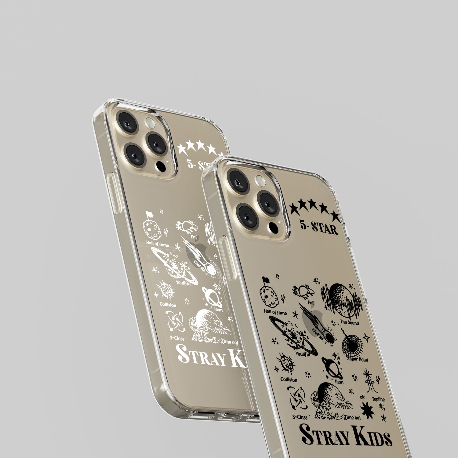 Stray Kids SKZ 5-Star Planets Custom Flexi &amp; Clear Phone Case