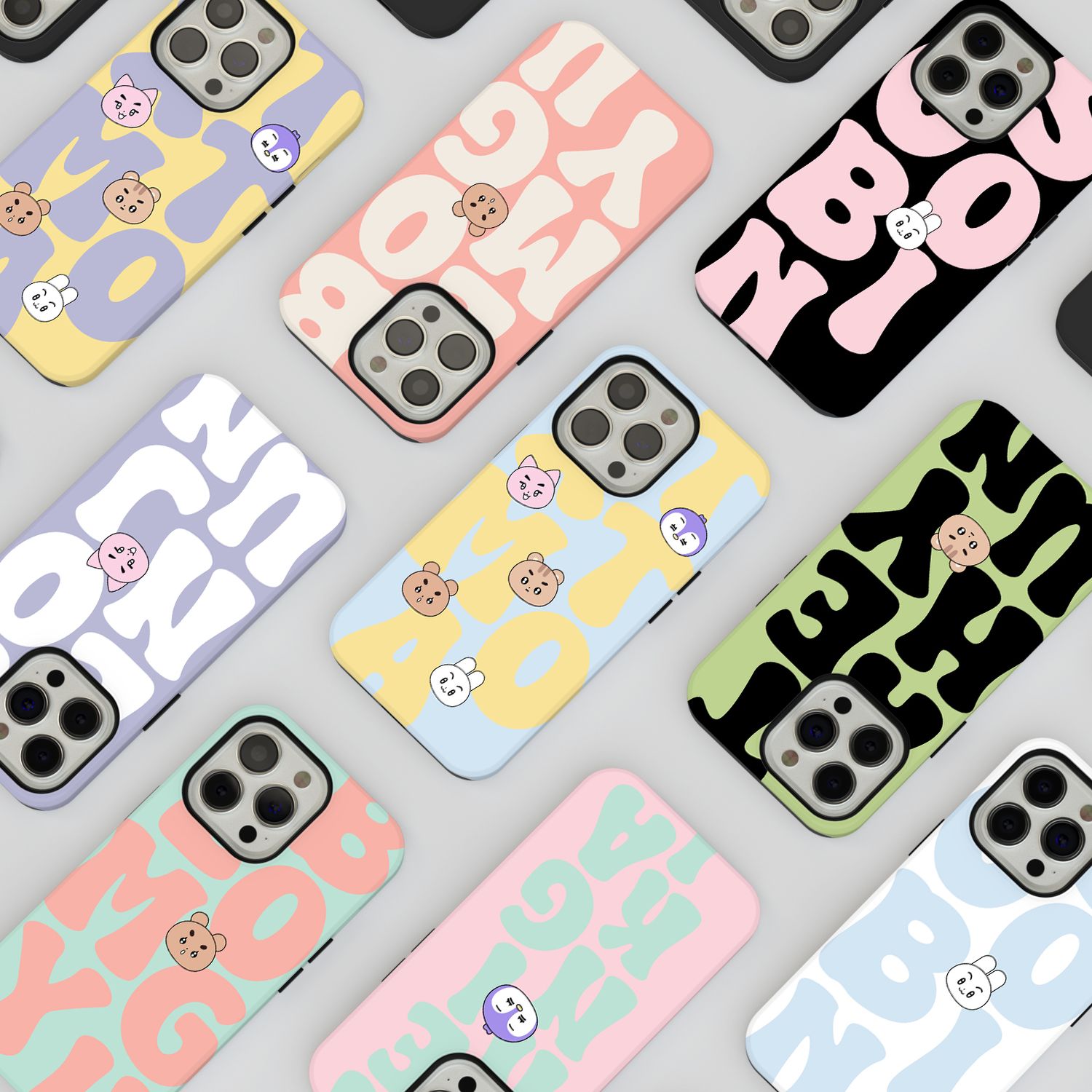 TXT Members Cute Pastel Custom Snap &amp; Tough Phone Case