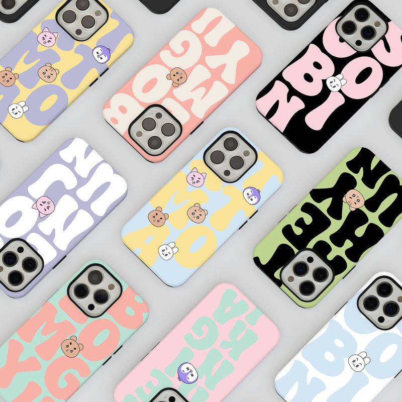 TXT Members Cute Pastel Custom Snap &amp; Tough Phone Case