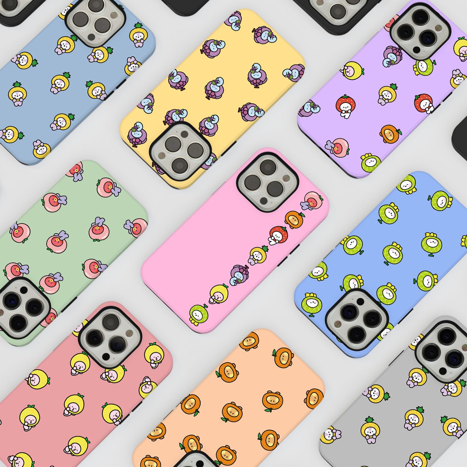 BTS BT21 Fruits Collection Custom Snap &amp; Tough Phone Case