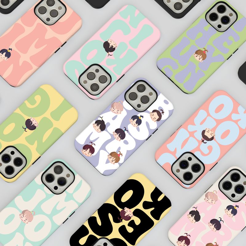 BTS Members Cute Pastel Custom Snap &amp; Tough Phone Case