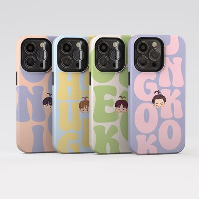 BTS Members Cute Pastel Custom Snap &amp; Tough Phone Case