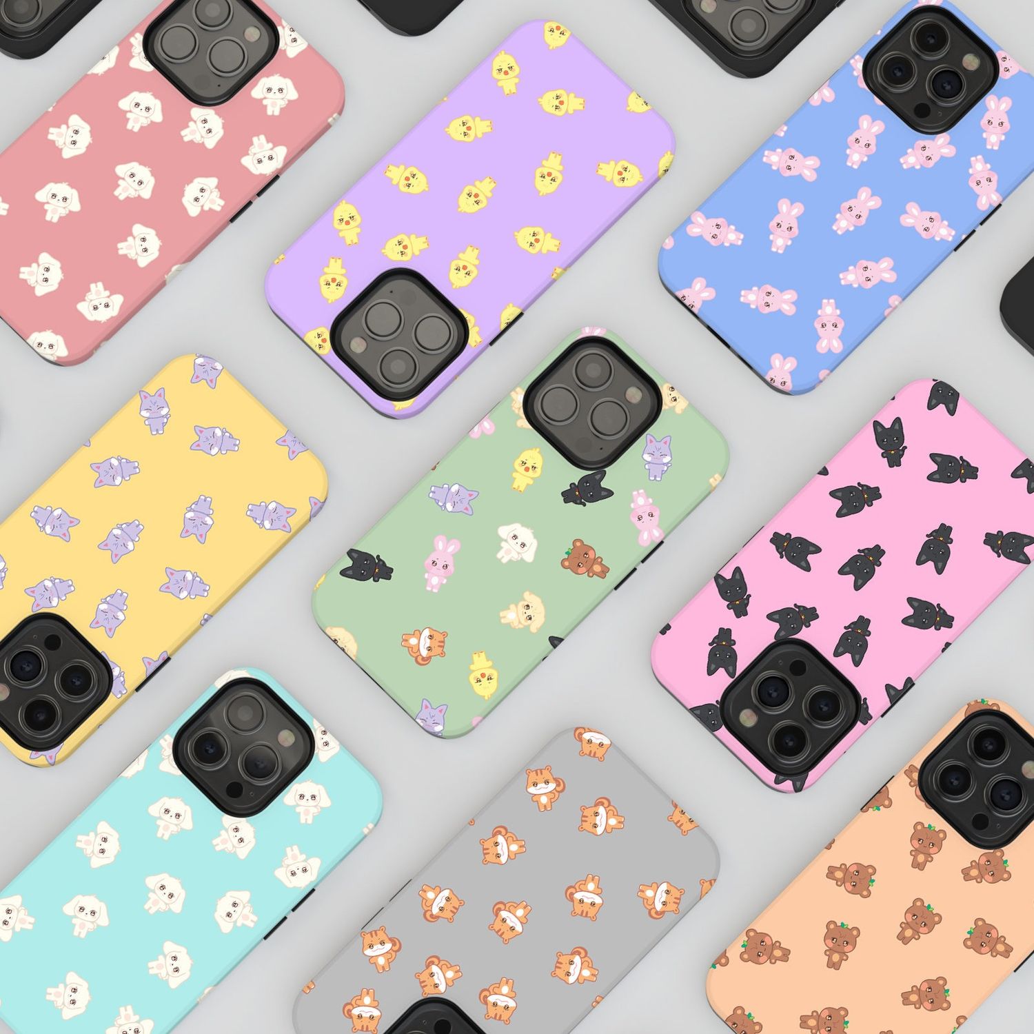 Ateez Small Aniteez Pastel Phonecase Custom Case in Tough or Snap Phone Case
