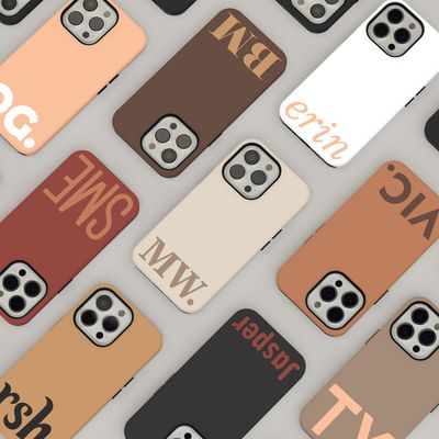Earth Tone Custom Initials Personalized in Tough or Snap Phone Case