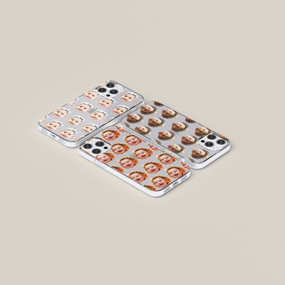 Personalized Face Pattern Custom Faces Baby Photo Clear &amp; Flexi Phone Case
