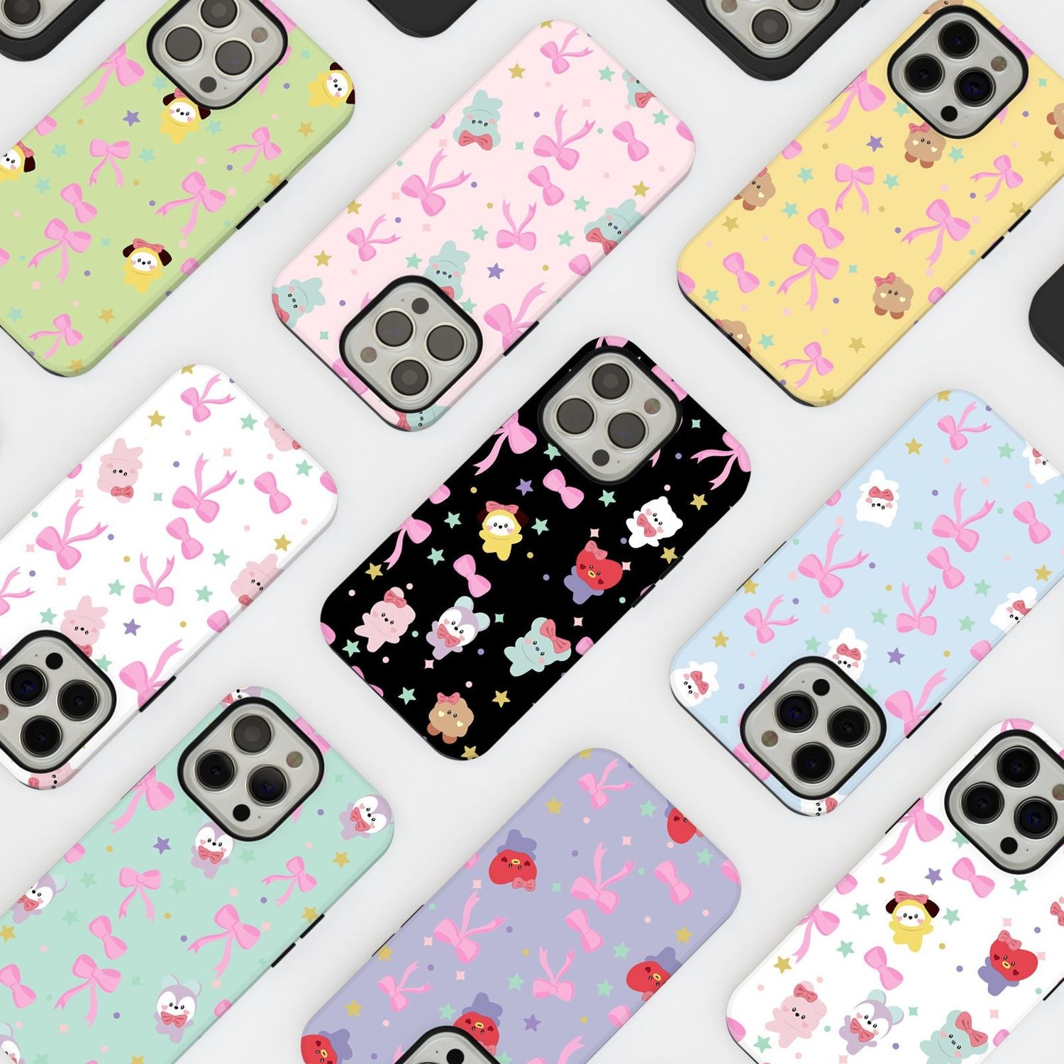 Cute Pastel BT21 Coquette Custom Tough or Snap Phone Case