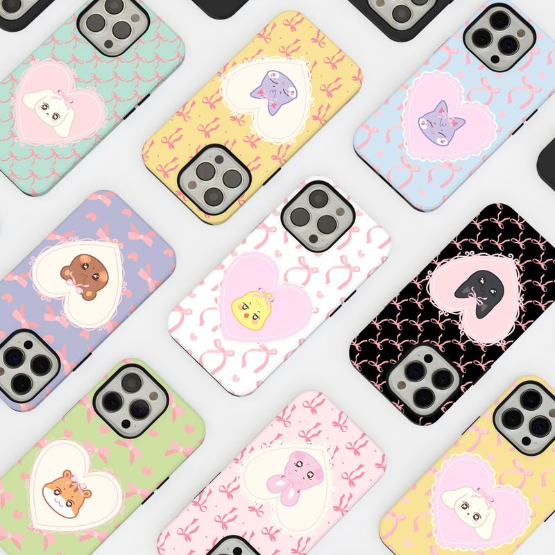 Ateez  Pastel Aniteez Coquette in Tough or Snap Phone Case