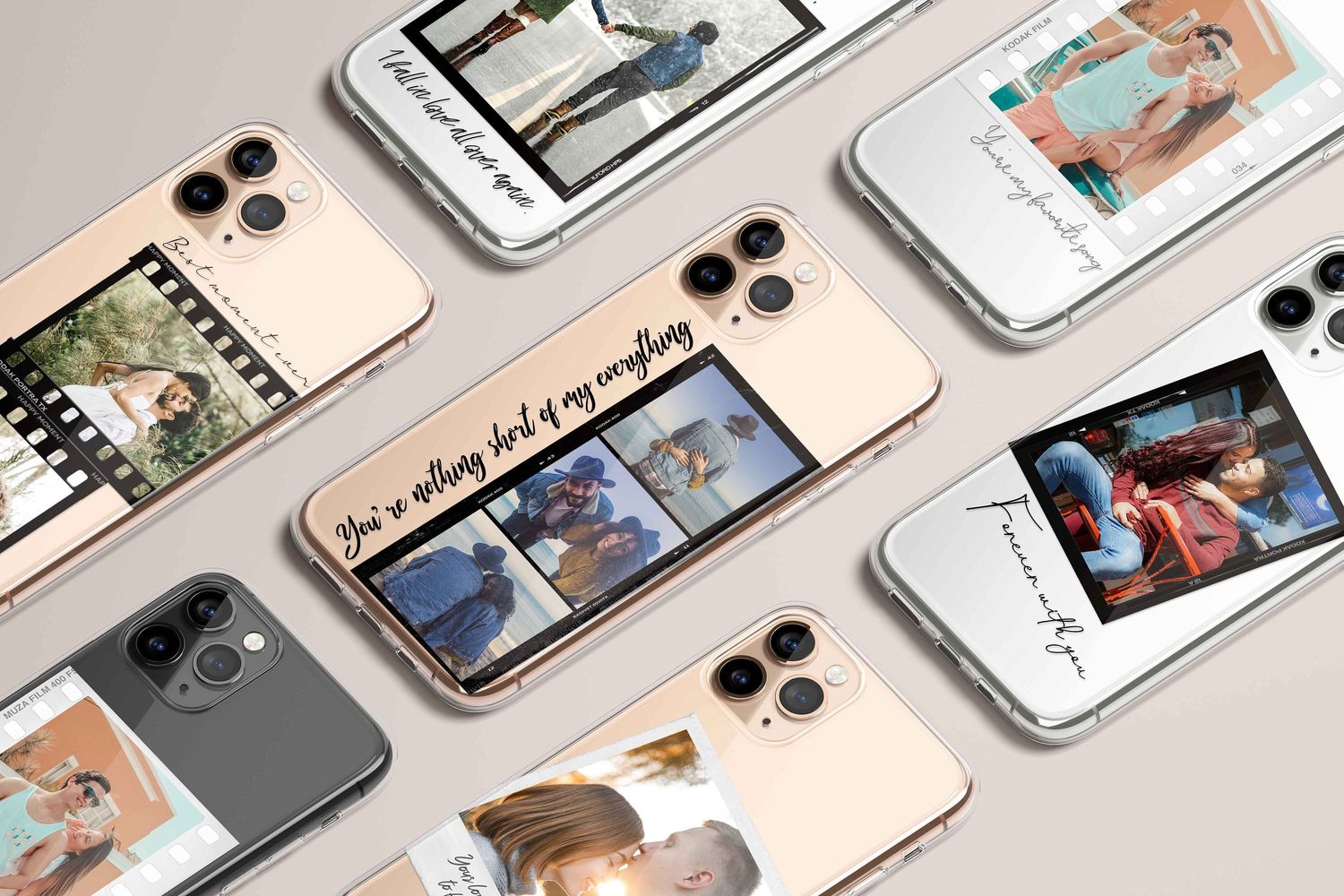 Custom Memory Photo, Couple, Dog, Name, Quotes Clear &amp; Flexi Phone Case