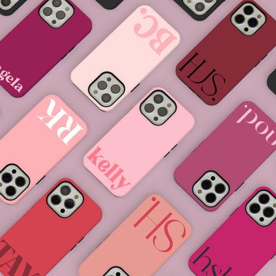 Pink Blush Custom Initials Personalized in Tough or Snap Phone Case