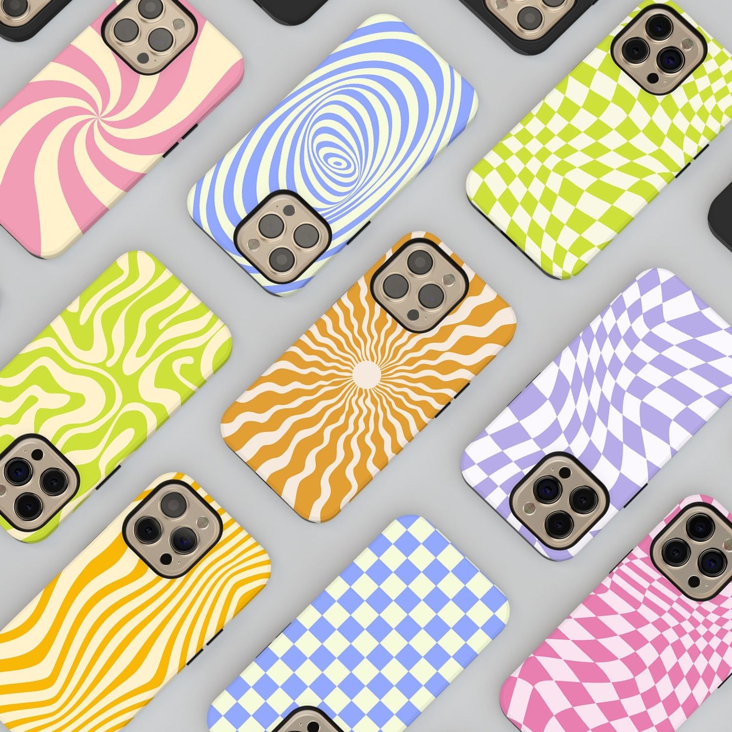 Checkerboard Colorful Retro Custom Personalised Tough or Snap Phone Case
