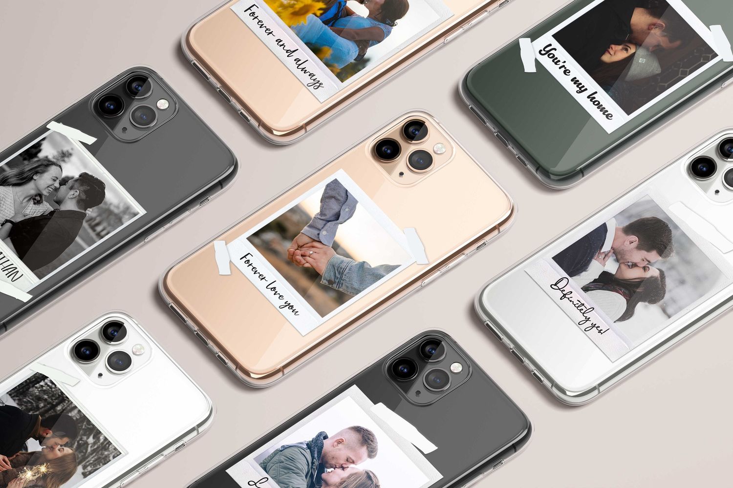 Custom Memory Photo in Clear &amp; Flexi with Personalized Name or Text Phone Case