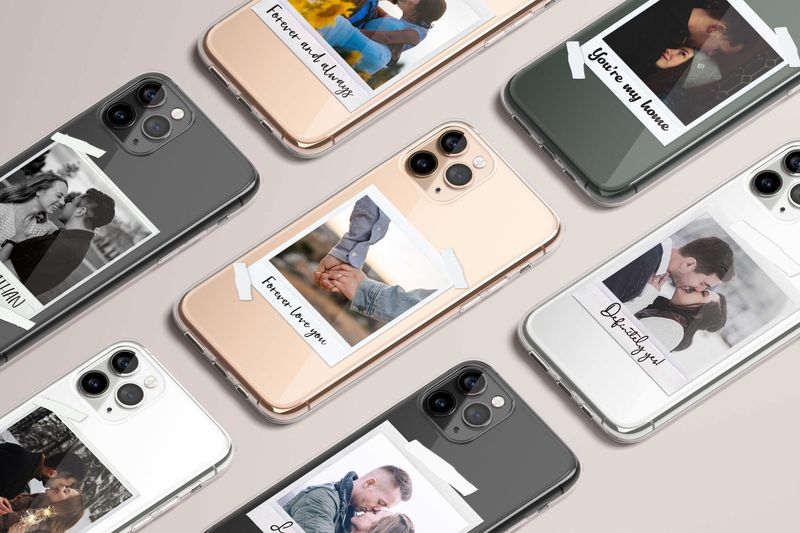 Custom Memory Photo in Clear &amp; Flexi with Personalized Name or Text Phone Case