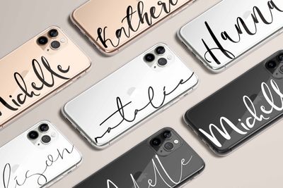 Personalized Custom Monogram Name in Clear &amp; Flexi Phone Case