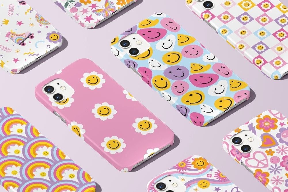 Colorful Retro Smile Custom Personalised Tough or Snap Phone Case
