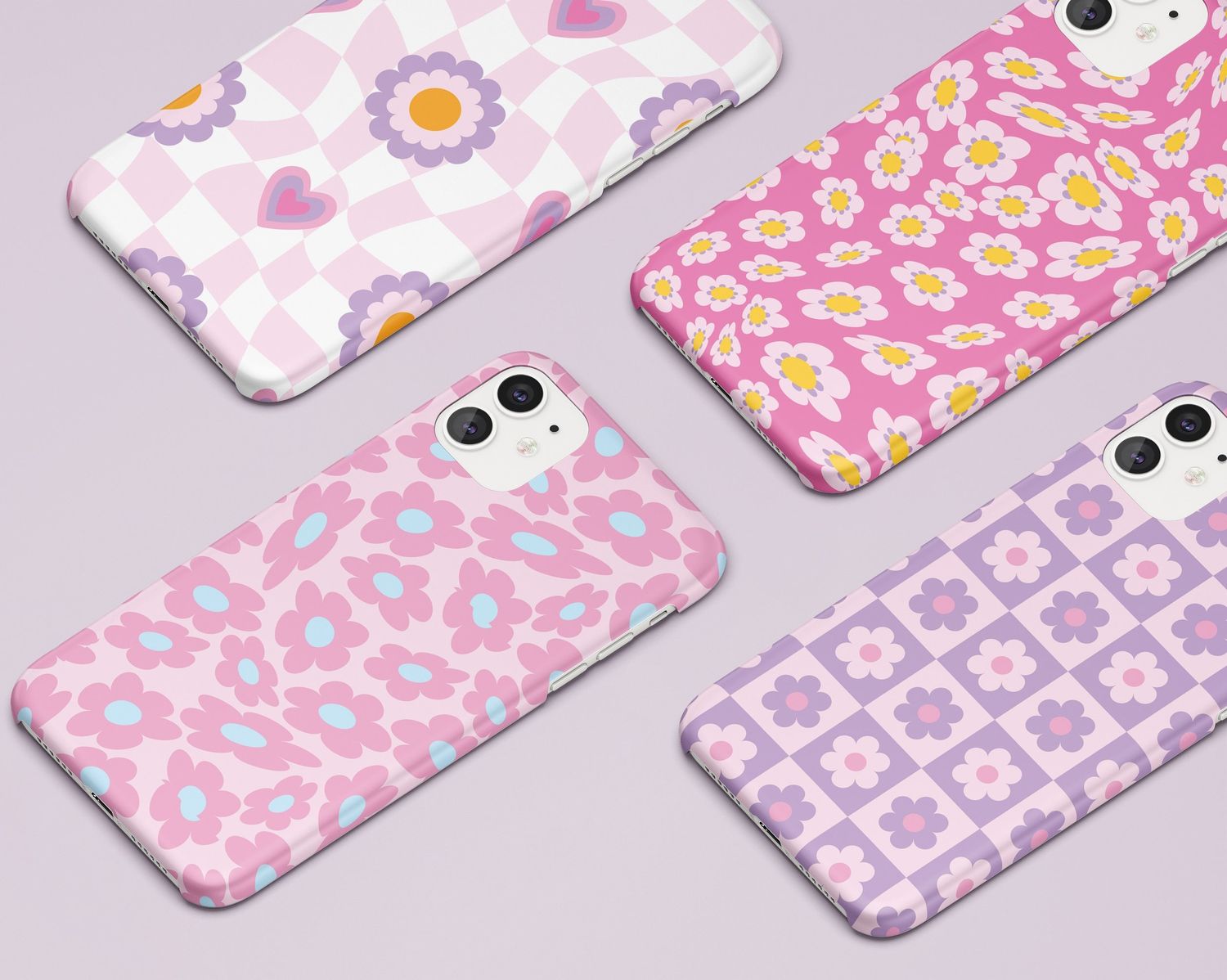 Colorful Retro Floral Custom Personalised Tough or Snap Phone Case