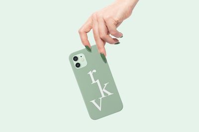 Sage Green Custom Initials Personalized in Tough or Snap Phone Case