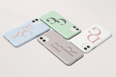 Pastel Nude Personalized Initial in Tough or Snap Phone Case