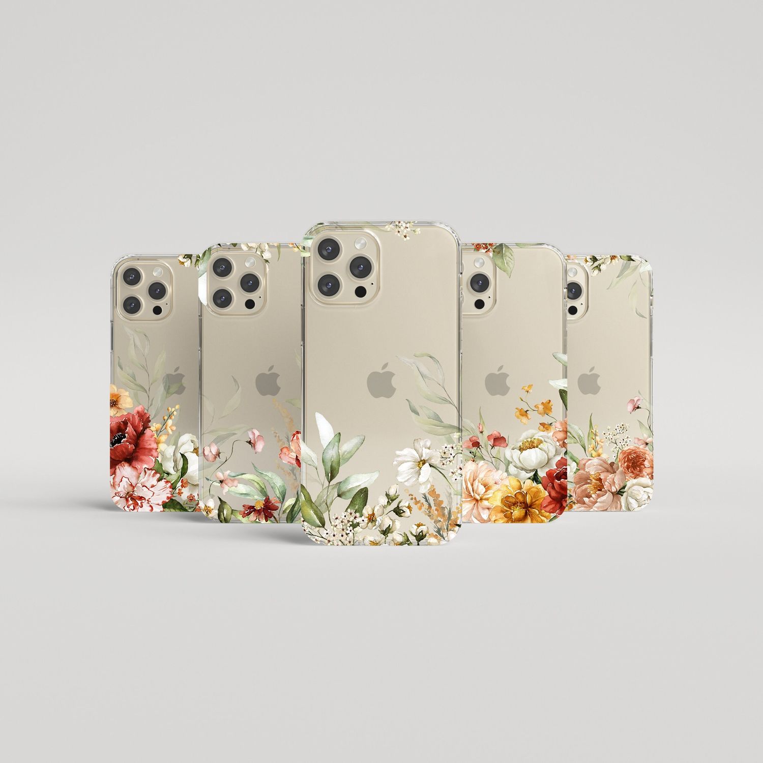 Wild Flowers Custom Aesthetic in Clear &amp; Flexi Case