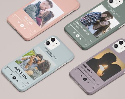 Custom Music Plaque Player Song Cover Couple in Tough or Snap Phone Case