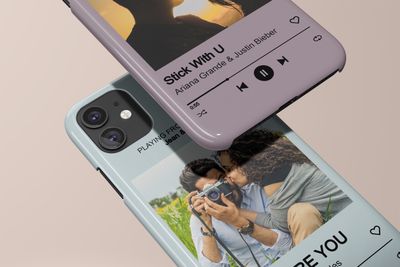 Custom Music Plaque Player Song Cover Couple in Tough or Snap Phone Case