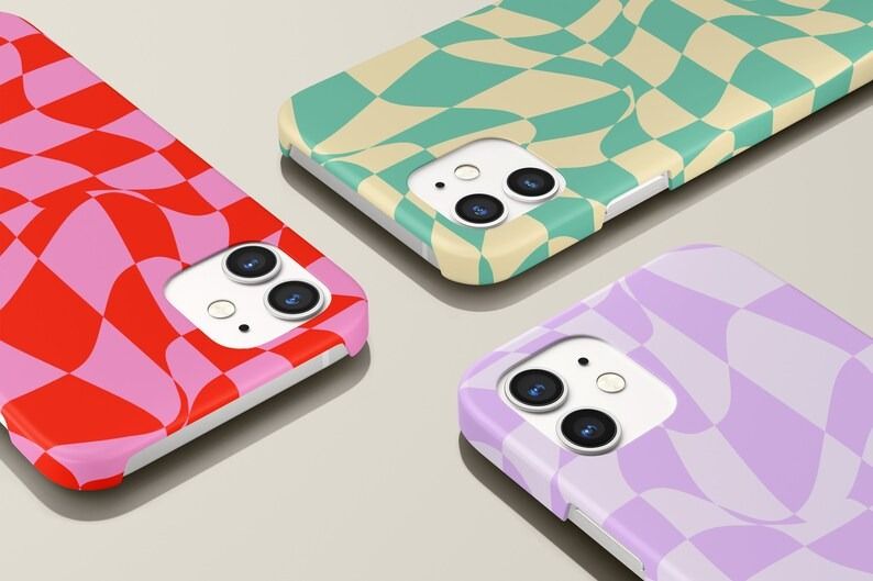 Designer Checkerboard Retro Custom Personalised in Tough or Snap Phone Case