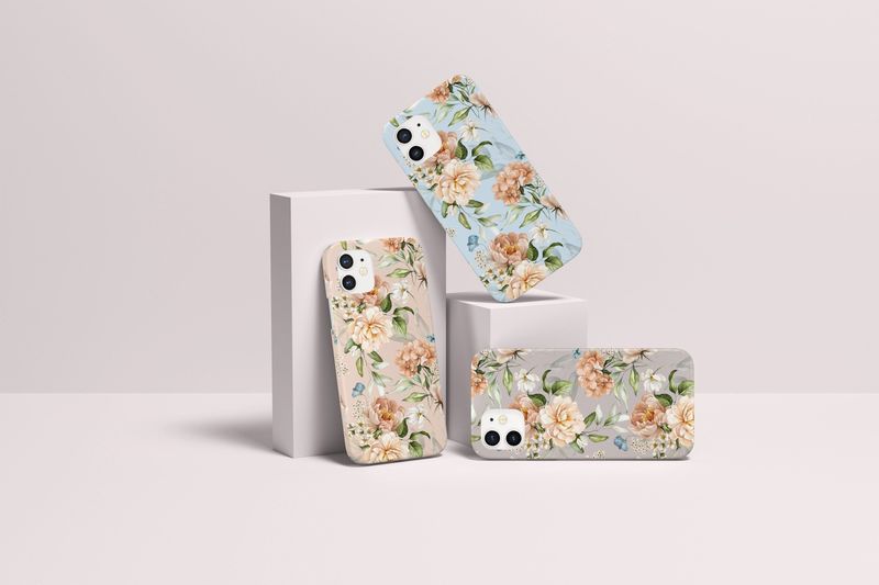 Nude Personalized Dutch Floral Watercolor Custom in Tough or Snap Phone Case