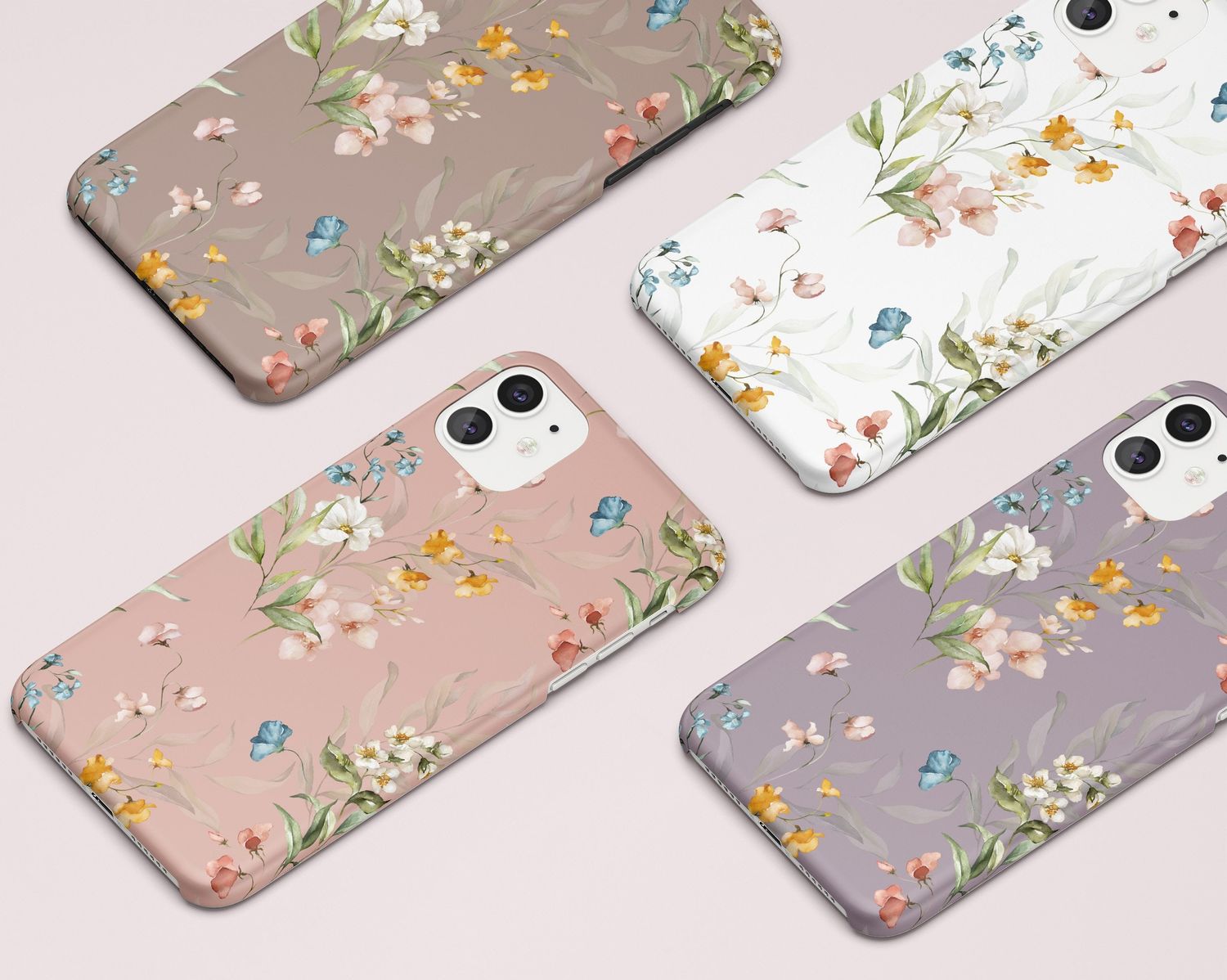 Dutch Floral Watercolor Custom Personalized in Tough or Snap Phone Case
