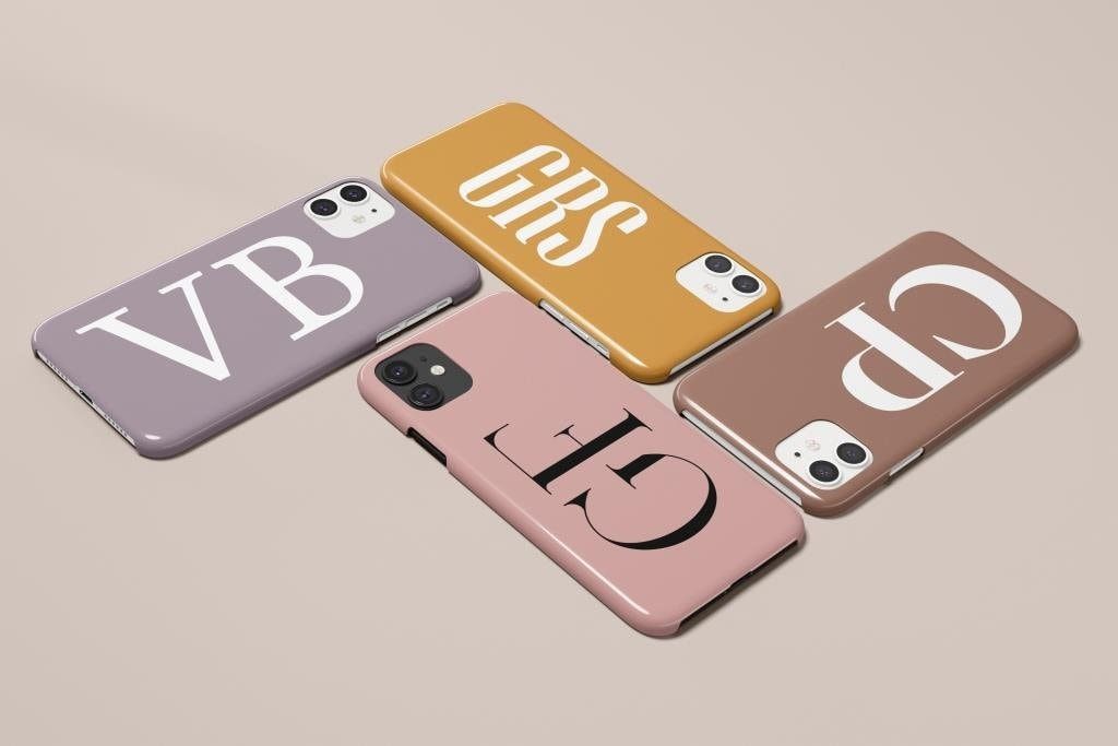 Pastel Personalized Initial Custom Monogram in Tough or Snap Phone Case