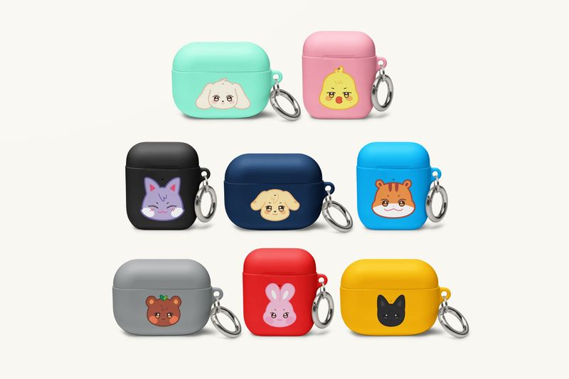 Ateez Aniteez Mascot K-Pop Custom Keychain Carabiner AirPods Case